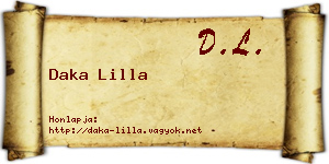 Daka Lilla névjegykártya